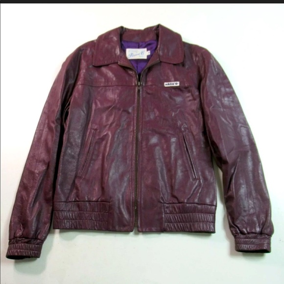 • VINTAGE • 70s • ADIDAS • RARE • Pierre • LEATHER bomber jacket - Picture 1 of 8